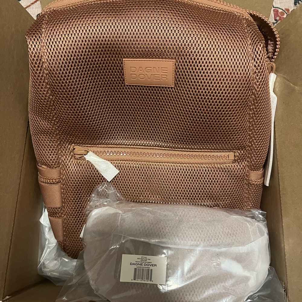 Dagne Dover Warm Dust Air Mesh Large diaper backpack with matching belt bag